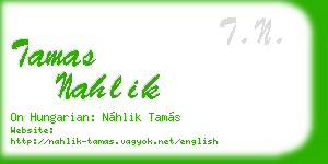 tamas nahlik business card